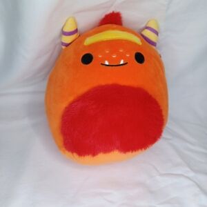 Sqishmallows Ernest Orange and Red Plush Monster Toy